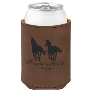 Dark Brown Leatherette Beverage Holder