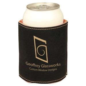 Black/Gold Leatherette Beverage Holder