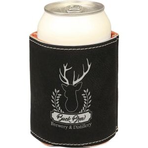 Black/Silver Leatherette Beverage Holder