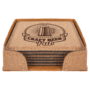Cork Square 6-Coaster Set