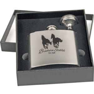 6 oz. Stainless Steel Flask Set with Funnel