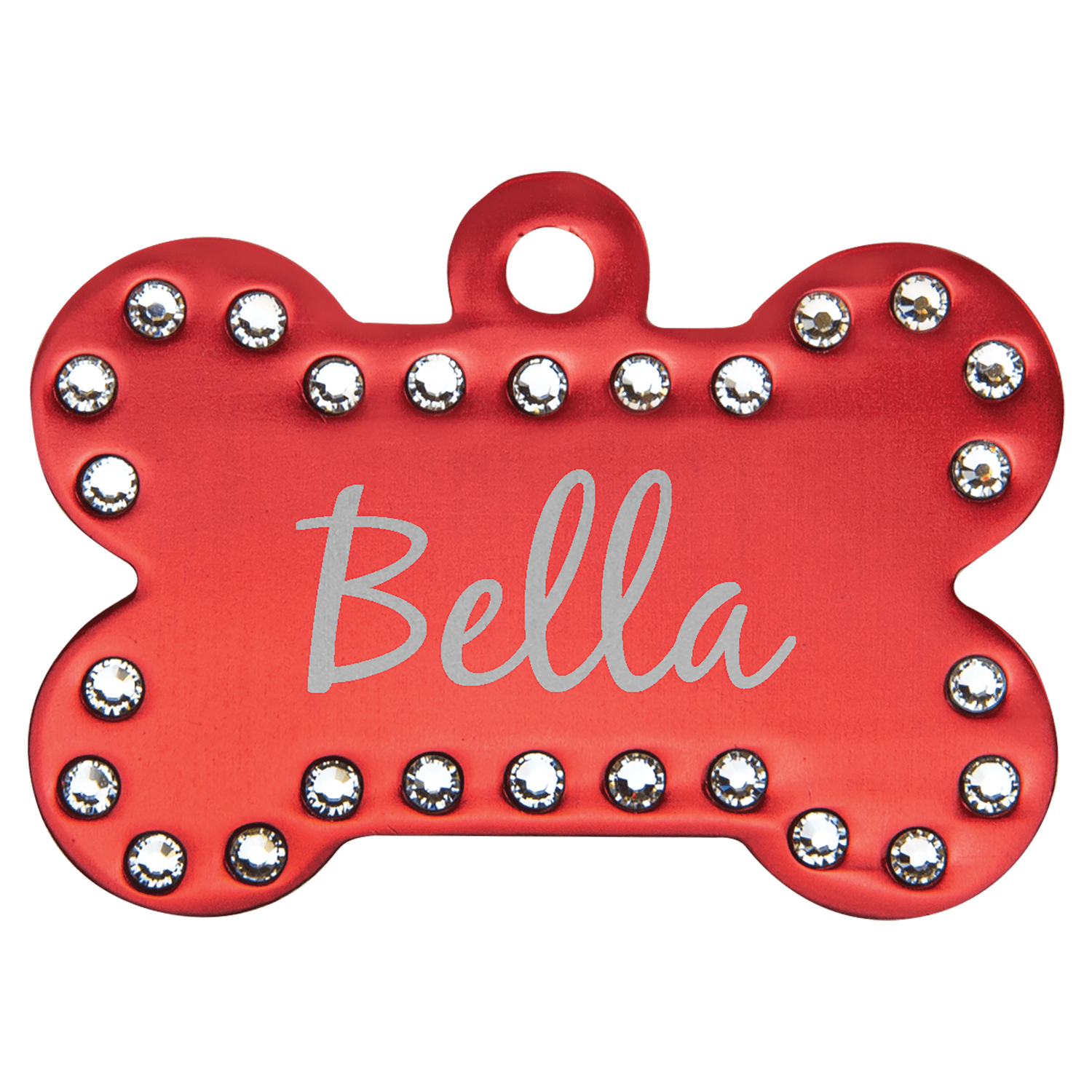 Red Swarovski Bling Pet Tags