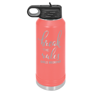 Coral 32 oz. Polar Camel Powder Coated Water Bottle