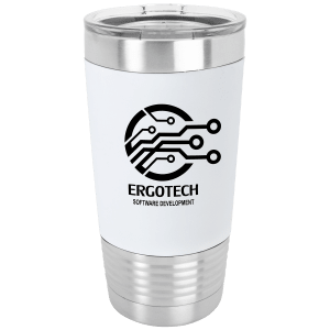 White/Black Polar Camel Silicone Grip Tumbler