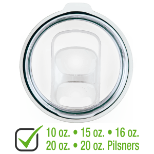 Optional Slider Lid for 10 and 20 oz. Tumblers, 20 oz. Pilsners
