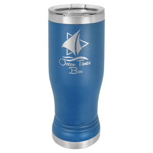 Royal Blue Polar Camel 14 oz. Pilsner with Clear Lid