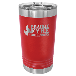 Red Polar Camel Pint with Clear Slider Lid