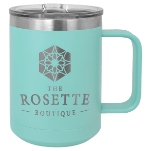 Teal Polar Camel 15 oz. Coffee Mug with Clear Slider Lid