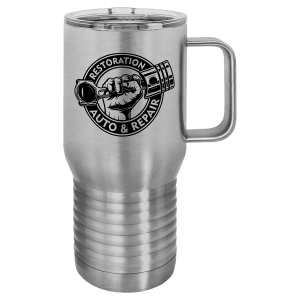 Stainless Steel Polar Camel 20 oz. Travel Mug with Clear Slider Lid