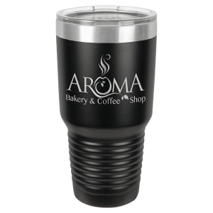Black 30 oz. Polar Camel Ringneck Tumbler with Clear Lid
