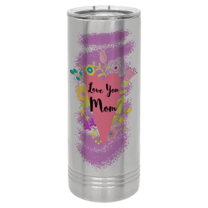Full Color Polar Camel Skinny Tumbler with Slider Lid- Stainless Steel