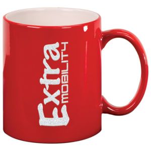 Red 11 oz. Round Ceramic Mug