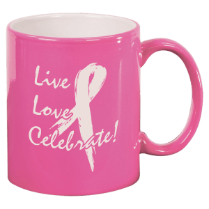 Pink 11 oz. Round Ceramic Mug