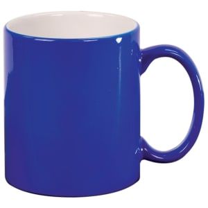 Blue 11 oz. Round Ceramic Mug