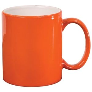 Orange 11 oz. Round Ceramic Mug