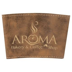 Rustic/Gold Leatherette Mug Sleeve