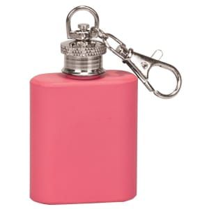 Matte Pink 1 oz. Flask Keychain