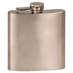 6 oz. Matte Black Stainless Steel Flask