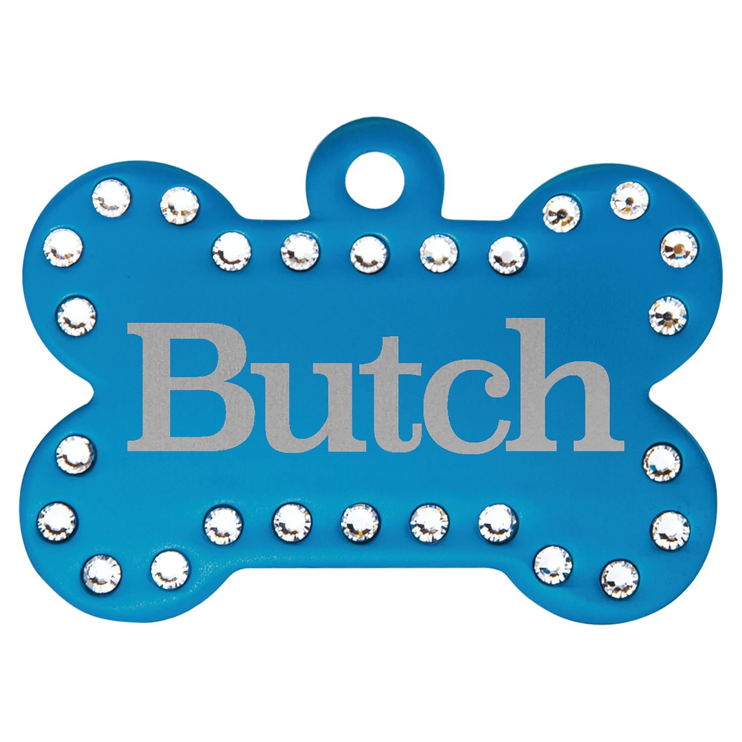 Blue Swarovski Bling Pet Tags