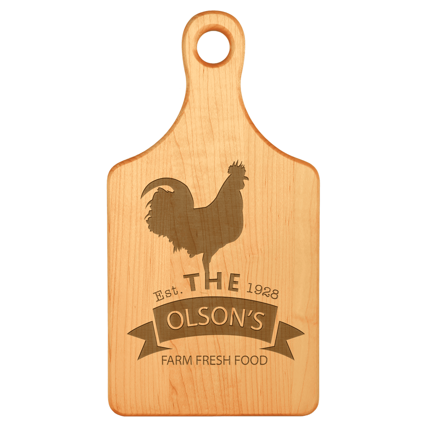 Maple Paddle Shaped Cutting Board