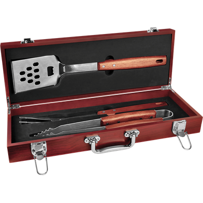 Rosewood Finish BBQ Gift Set