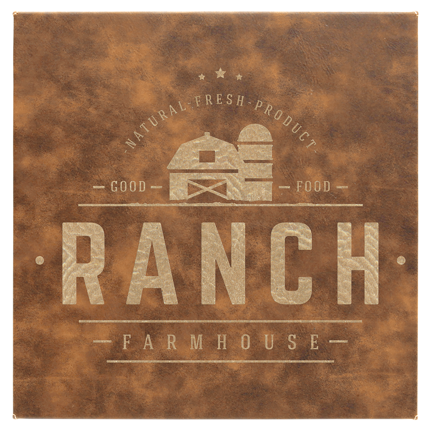 Rustic/Gold Leatherette Wall Decor/Signage