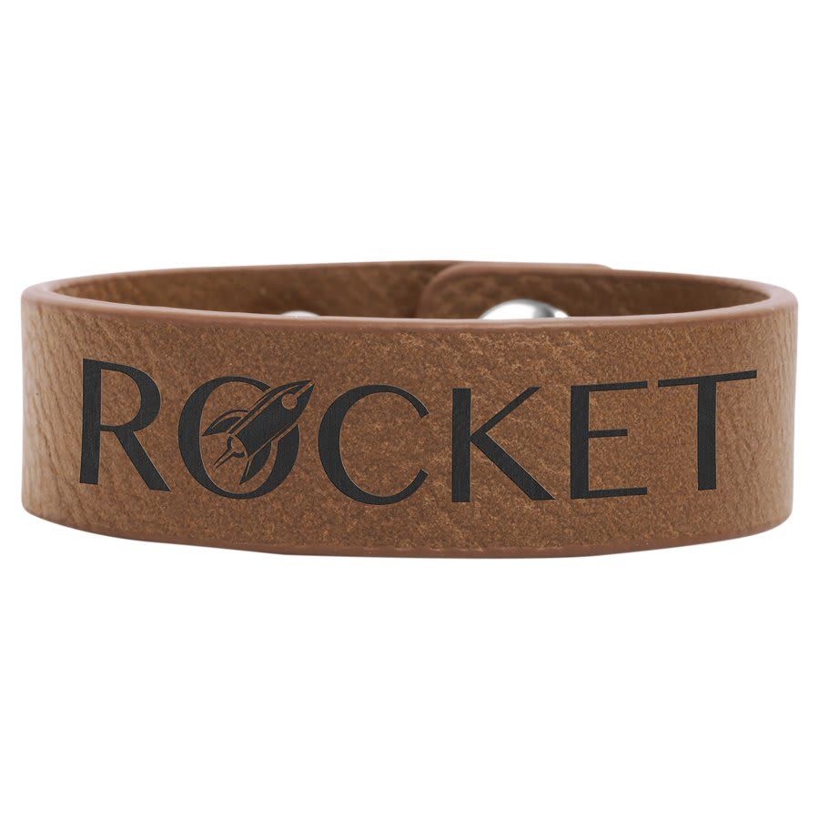 Dark Brown Leatherette Youth Cuff Bracelet
