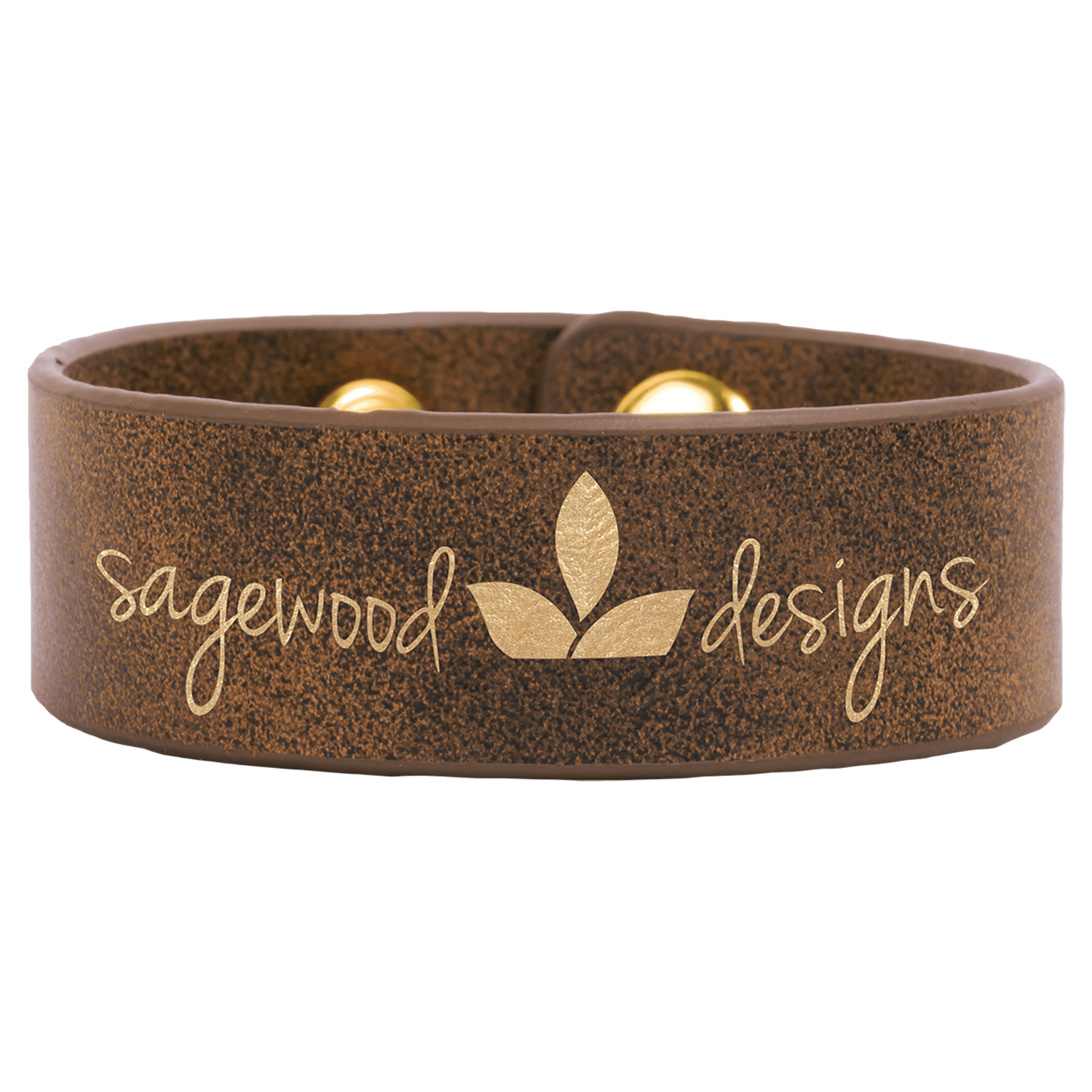 Rustic/Gold Leatherette Cuff Bracelet