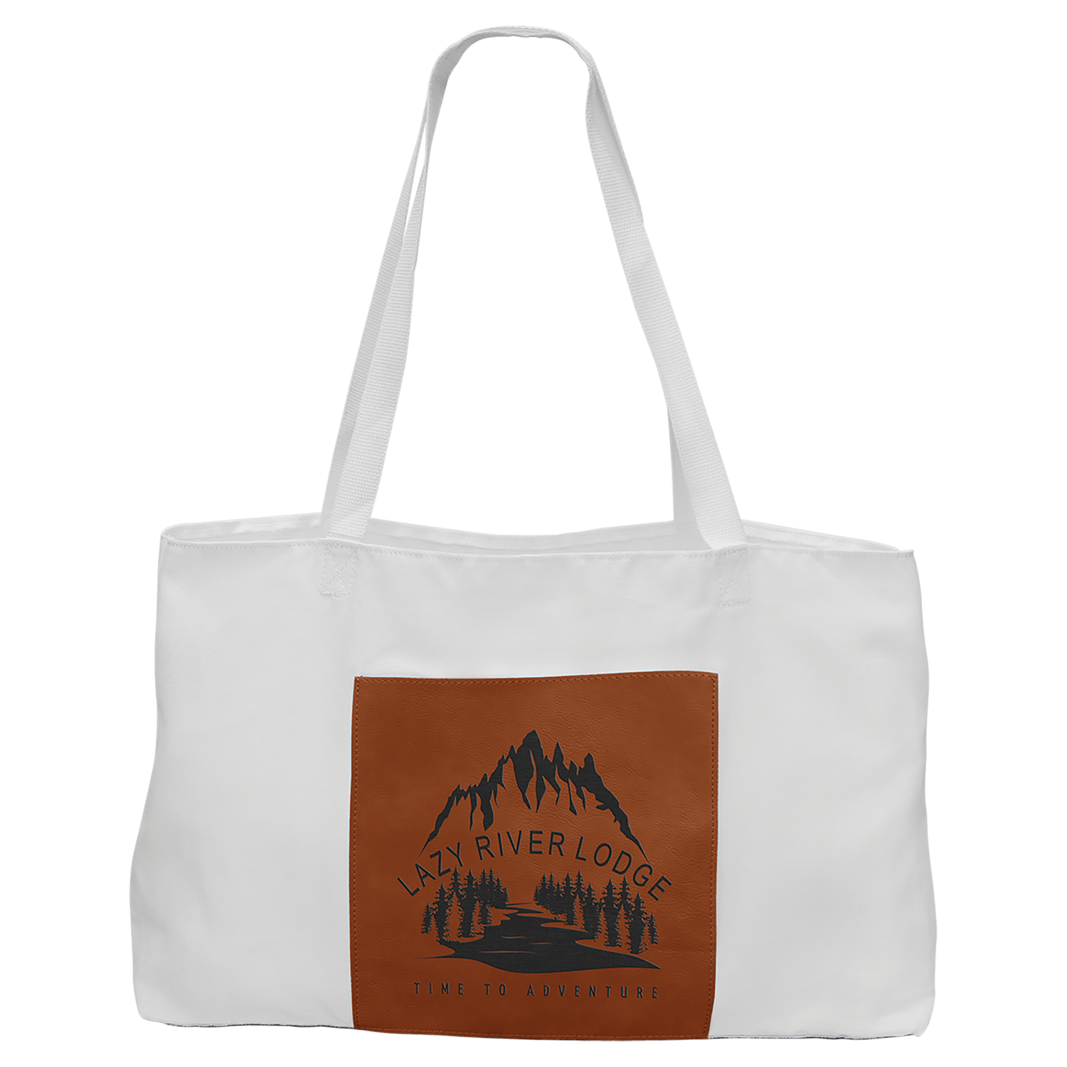 Rawhide Leatherette and Canvas Tote Bag