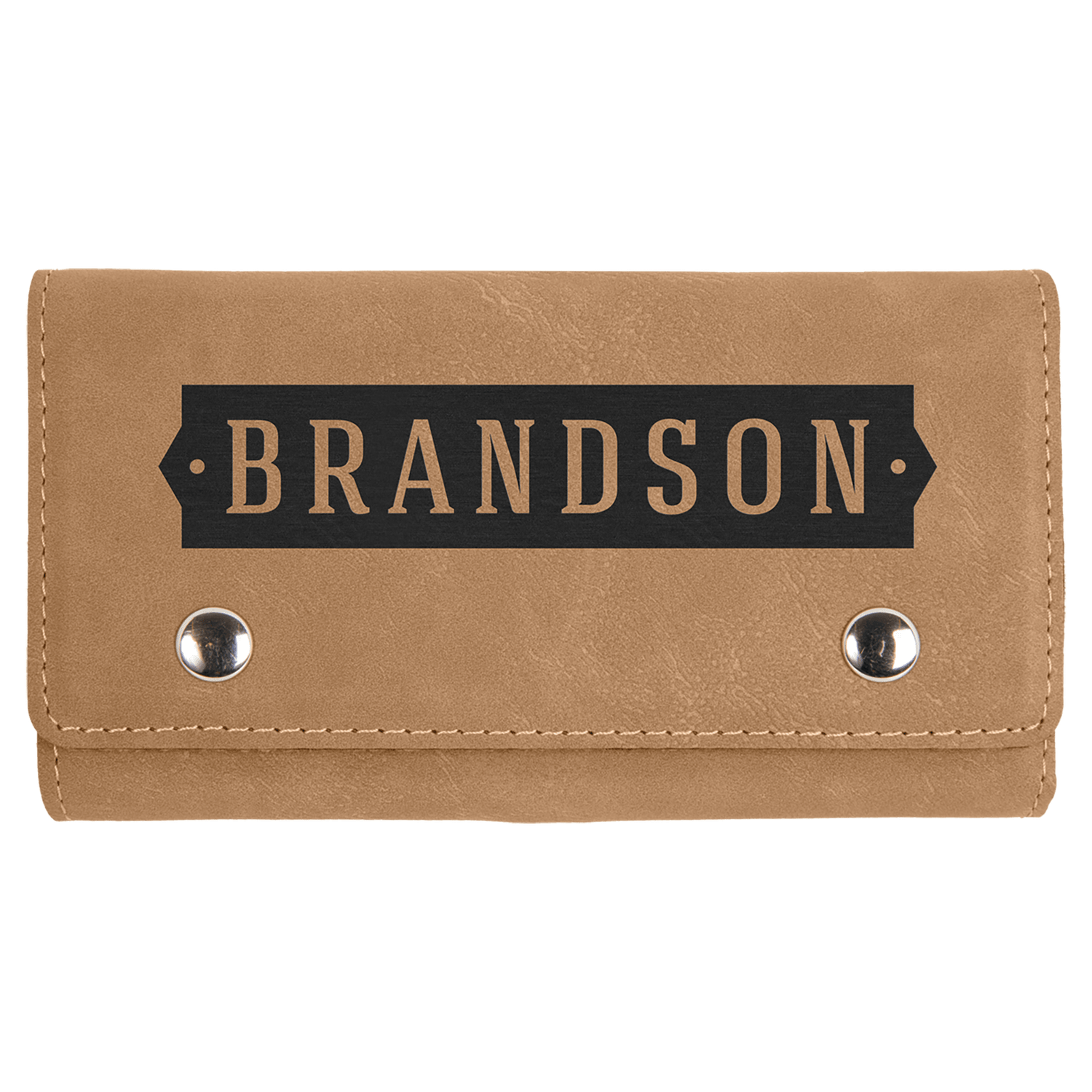 Light Brown Leatherette Card and Dice Set