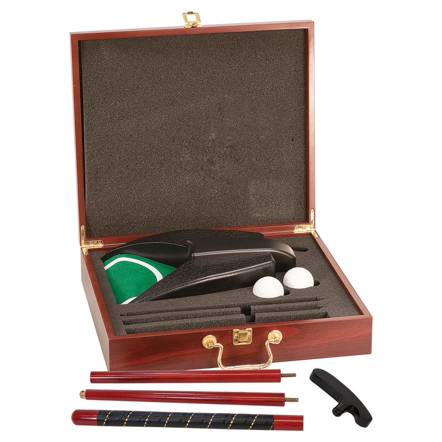 Rosewood Finish Executive Golf Gift Set
