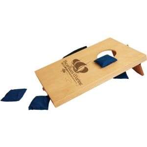 Wood Mini Bean Bag Toss Game with Handle for Carrying