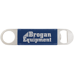 Blue/Silver Leatherette Bottle Opener