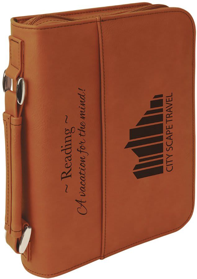 Rawhide Leatherette Book/Bible Cover with Zipper