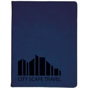 Blue Leatherette Portfolio