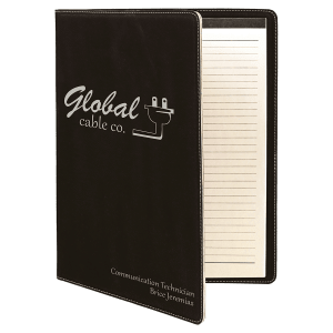 Black/Silver Leatherette Portfolio