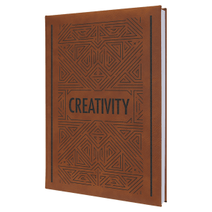 Rawhide Leatherette Sketch Book with White Unlined Paper