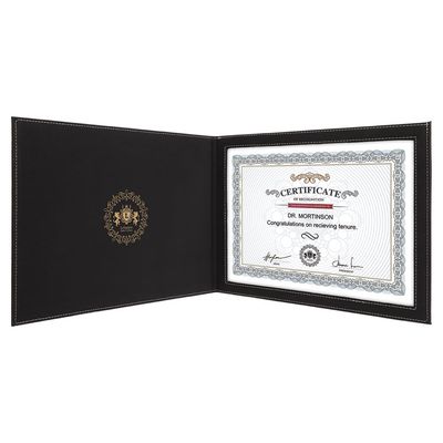 Black/Gold Leatherette Certificate Holders