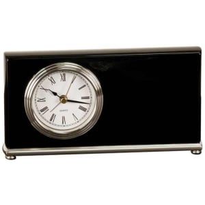 Black Horizontal Desk Clock