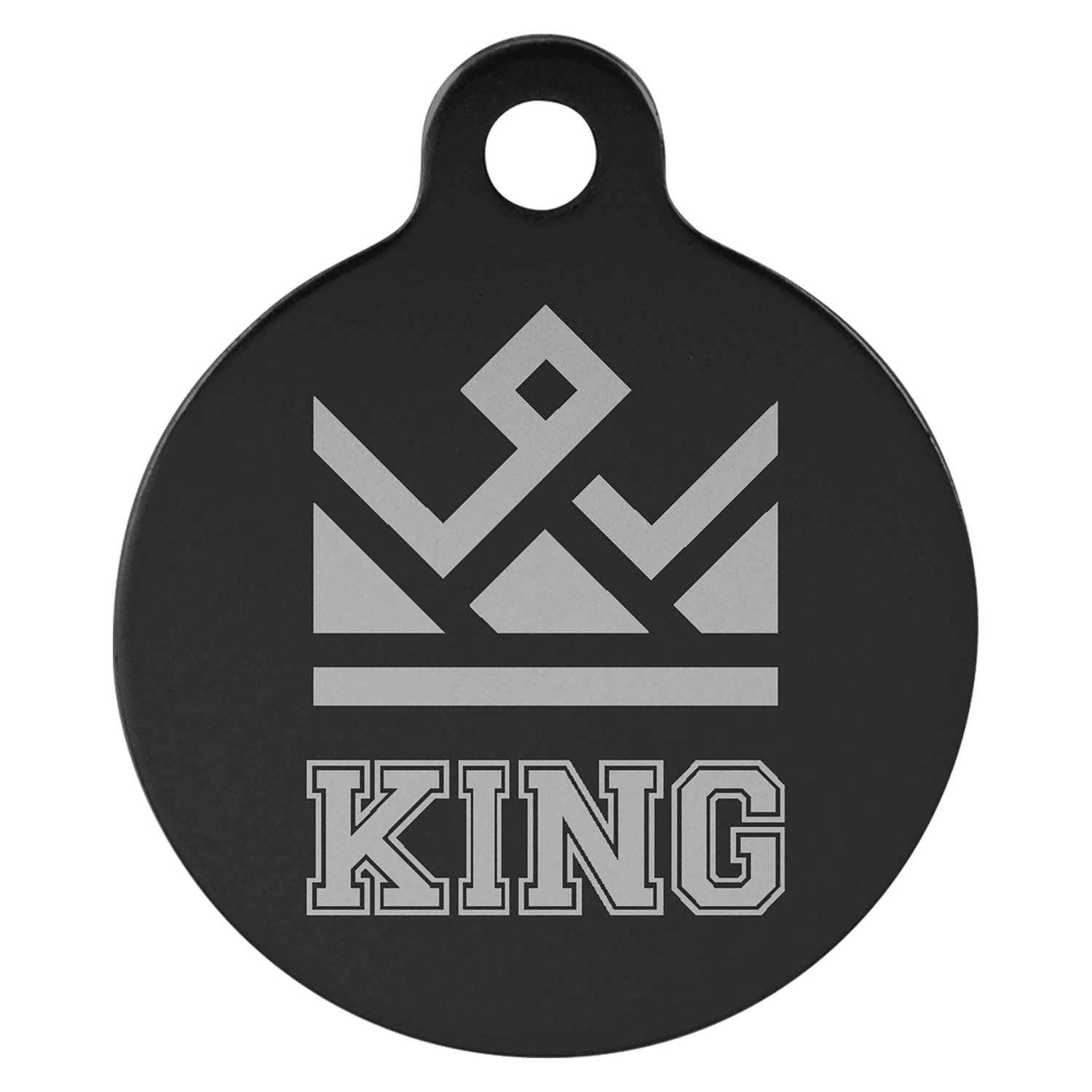 Black Anodized Aluminum Round Pet Tag