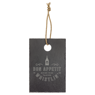 Slate Cutting Board with Rubber Pads and Hanging String