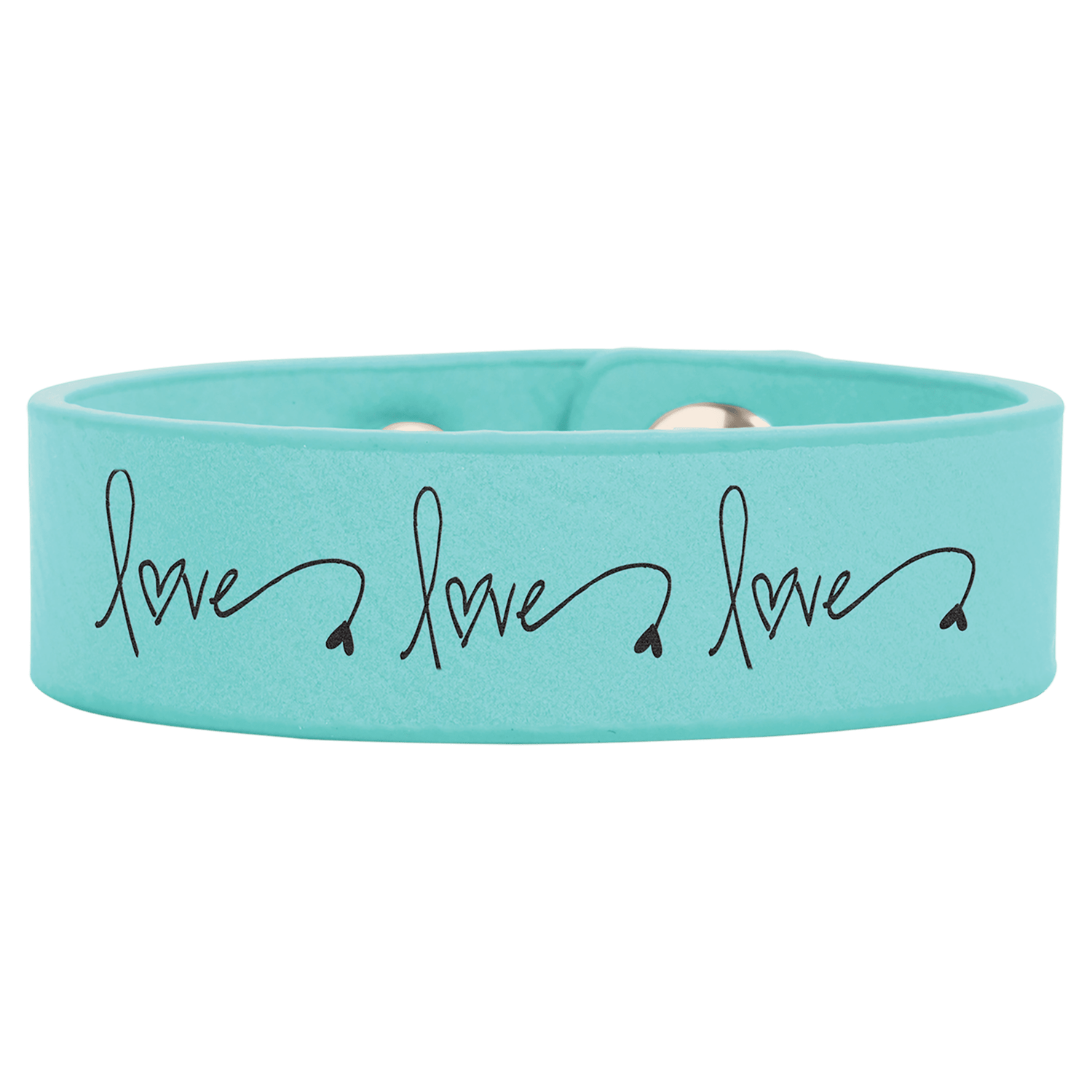 Teal Leatherette Youth Cuff Bracelet