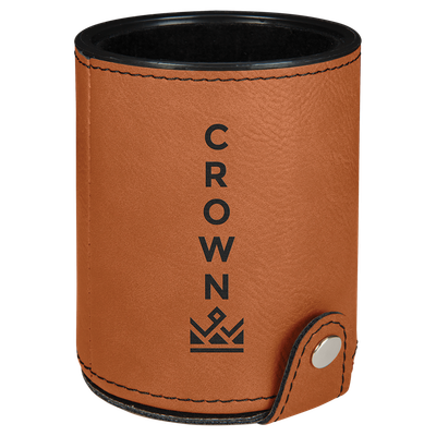 Rawhide Leatherette Dice Cup Set