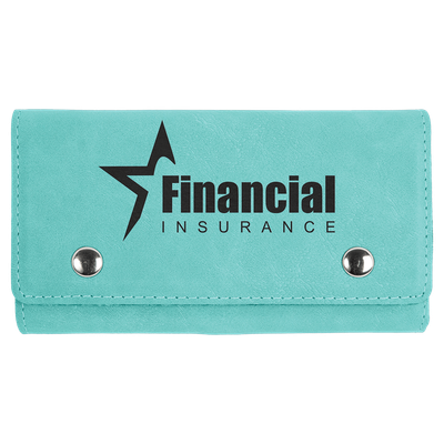Teal Leatherette Card and Dice Set