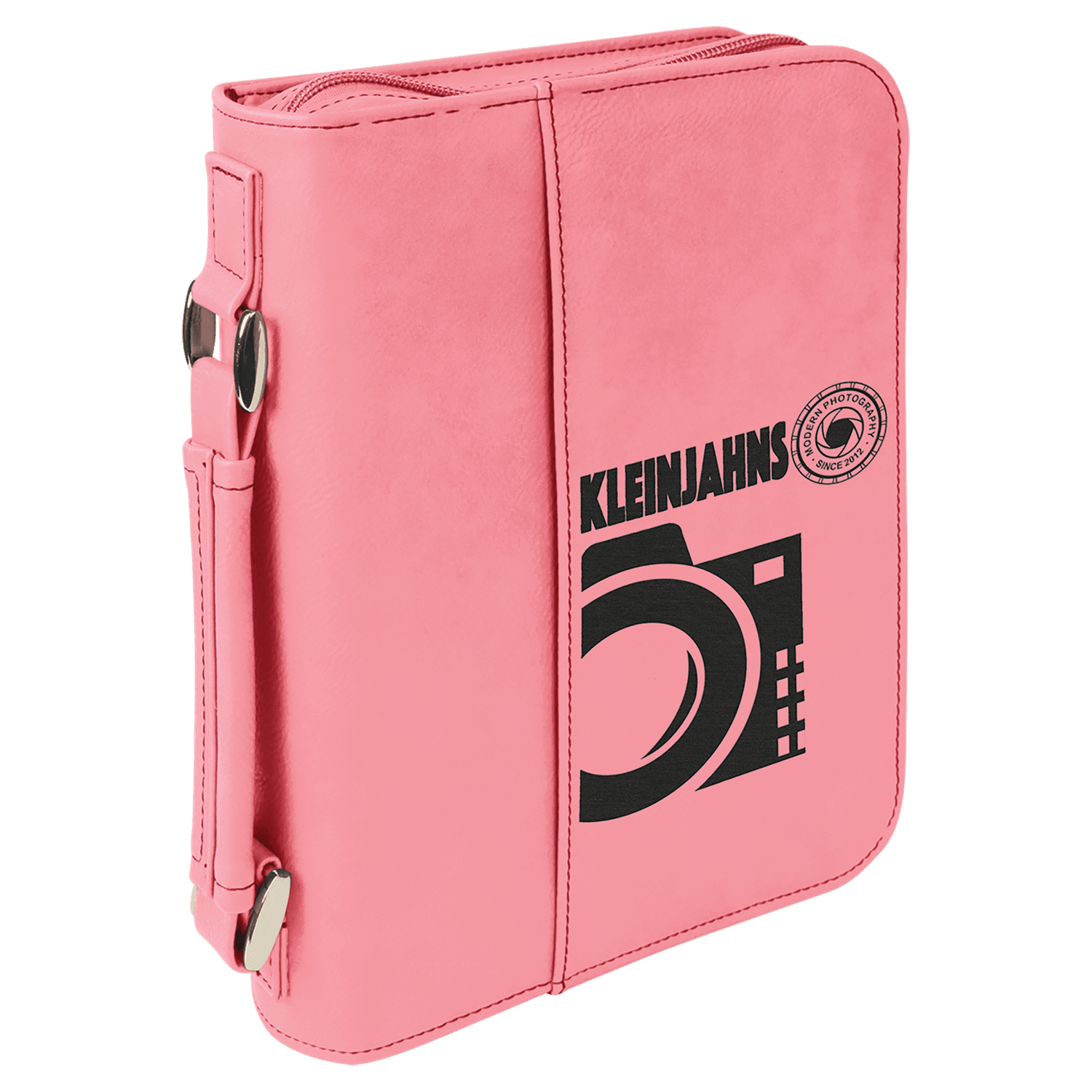 Pink Leatherette Book/Bible Cover with Zipper