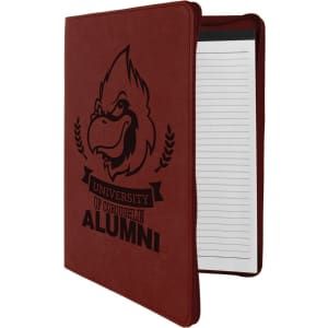 Rose Leatherette Portfolio with Zipper