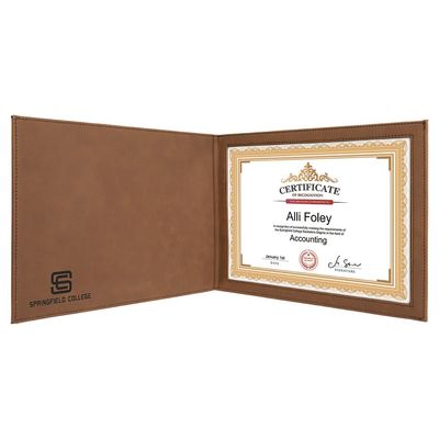 Dark Brown Leatherette Certificate Holders