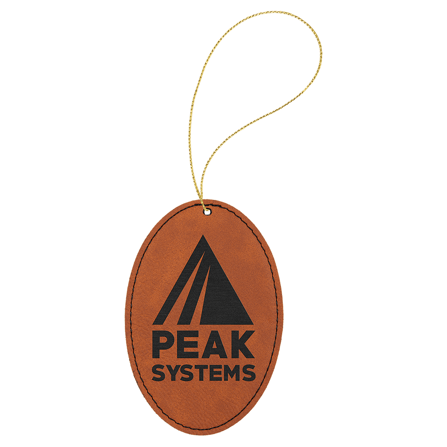 Rawhide Leatherette Oval Ornament