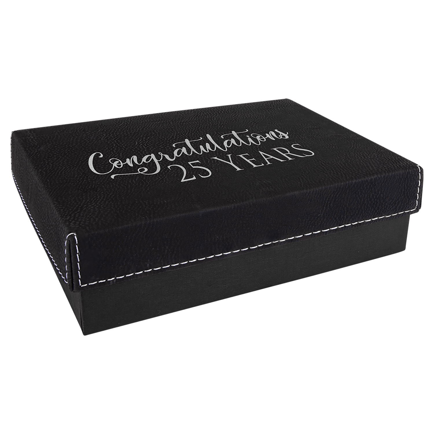 Black/Silver Leatherette Gift Box