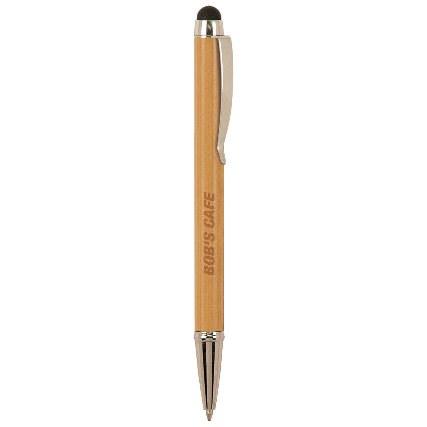 Bamboo Ballpoint Pen with Stylus